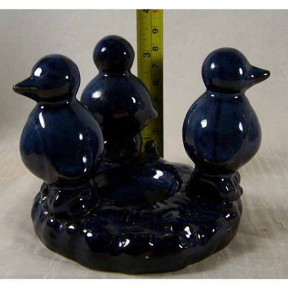 Trio Blue Birds Ceramic Candle Holder - Picture 7 of 7